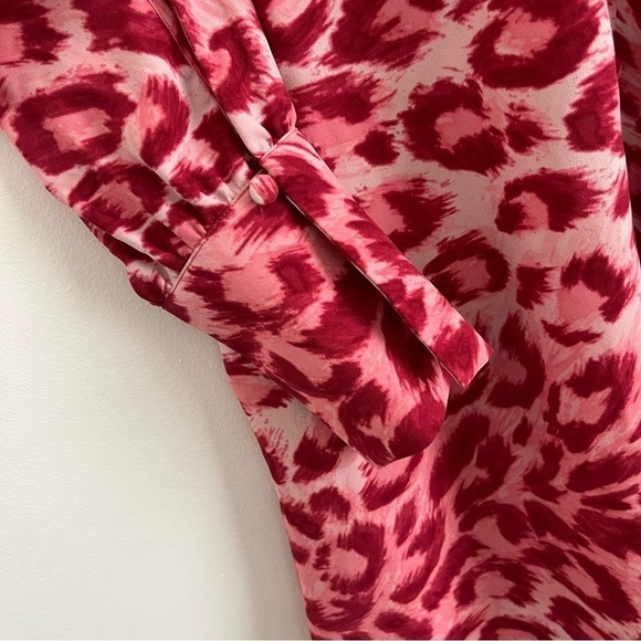 Kate Spade Panthera Leopard Long-Sleeve Mini Shirtdress - Picture 6 of 16